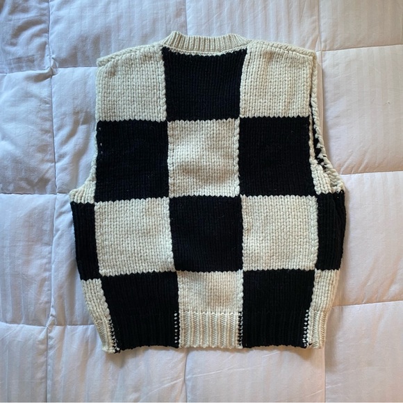 Frame Checkered Sleeveless Sweater Vest - Picture 3 of 6